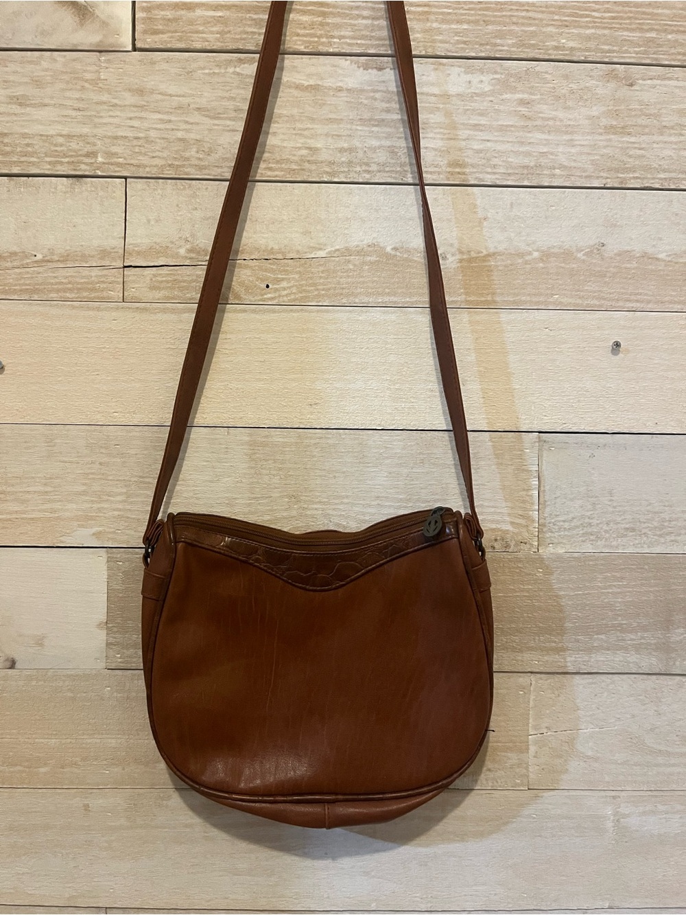 Jordache Brown Leather Y2K Crossbody Bag Vintage - Picture 7 of 15